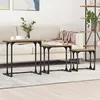 Image de Vidaxl Table Basse Gigogne 3 Pcs ChÃªne Artisanal 50.5 X 35 X 53 Cm