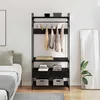 Image de vidaXL Armoire ChÃªne noir 89 x 39 x 184.5 cm Bois d'ingÃ©nierie