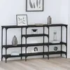 Image de vidaXL Table console ChÃªne noir 160 x 29 x 80 cm Bois d'ingÃ©nierie
