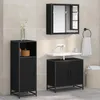 Image de vidaXL Cabinet de salle de bain ChÃªne noir 35 x 37.5 x 100 cm