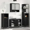 Image de vidaXL Cabinet de salle de bain ChÃªne noir 35 x 37.5 x 166 cm