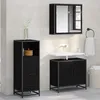 Image de vidaXL Cabinet de salle de bain ChÃªne noir 35 x 37.5 x 100 cm