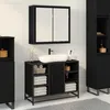 Image de vidaXL Armoire Miroir de Salle de Bain ChÃªne noir 65 x 20 x 60 cm