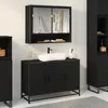 Image de vidaXL Meuble de Lavabo de Salle de Bain ChÃªne noir 90 x 33 x 60 cm