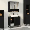 Image de vidaXL Meuble de Lavabo de Salle de Bain ChÃªne noir 65 x 33 x 60 cm