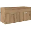 Image de vidaXL Armoire d'Ã©vier avec porte ChÃªne artisanal 38,5 x 100 x 46 cm