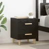 Image de vidaXL Armoire de lit avec tiroir 2 pcs ChÃªne noir 40 x 35 x 47.5 cm