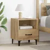 Image de Vidaxl Cabinet De Chevet Avec Tiroir ChÃªne Artisanal 40 X 35 X 47.5 Cm