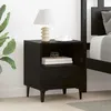 Image de vidaXL Cabinet de chevet avec tiroir ChÃªne noir 40 x 35 x 47.5 cm