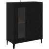 Image de vidaXL Buffet ChÃªne noir 69,5 x 34 x 90 cm Bois d'ingÃ©nierie et fer
