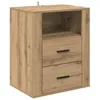 Image de Vidaxl Cabinet De Chevet Avec Tiroir ChÃªne Artisanal 50 X 36 X 60 Cm