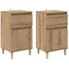 Image de vidaXL Cabinet de chevet 2 pcs ChÃªne artisanal 40 x 35 x 70 cm