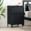 Image de vidaXL Cabinet de chevet avec tiroir 2 pcs ChÃªne noir 40 x 35 x 70 cm