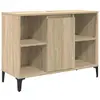 Image de Vidaxl Armoire D'Ã©vier Avec ÃtagÃ¨re ChÃªne Sonoma 80 X 33 X 60 Cm