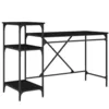 Image de Vidaxl Bureau ChÃªne Noir 135 X 50 X 90 Cm Bois D'ingÃ©nierie