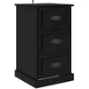 Image de vidaXL Cabinet de chevet avec tiroir ChÃªne noir 39 x 39 x 67,5 cm
