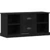 Image de vidaXL Meuble TV ChÃªne noir 99,5 x 35,5 x 48 cm Bois d'ingÃ©nierie