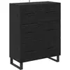 Image de vidaXL Buffet ChÃªne noir 69,5 x 34 x 90 cm Bois d'ingÃ©nierie et fer