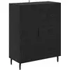Image de vidaXL Buffet ChÃªne noir 69,5 x 34 x 90 cm Bois d'ingÃ©nierie et fer