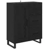 Image de vidaXL Buffet ChÃªne noir 69,5 x 34 x 90 cm Bois d'ingÃ©nierie et fer