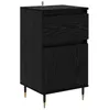 Image de vidaXL Buffet ChÃªne noir 40 x 35 x 70 cm Bois d'ingÃ©nierie et fer