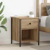 Image de Vidaxl Cabinet De Chevet Avec Tiroir ChÃªne Artisanal 40 X 42 X 50 Cm