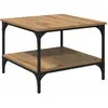 Image de Vidaxl Table Basse ChÃªne Artisanal 55 X 55 X 40 Cm Bois D'ingÃ©nierie