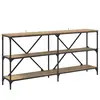 Image de Vidaxl Table Console Avec ÃtagÃ¨re ChÃªne Artisanal 160 X 30 X 75 Cm