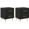 Image de vidaXL Cabinet de chevet 2 pcs ChÃªne noir 40 x 35 x 47,5 cm