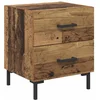 Image de vidaXL Cabinet de chevet avec tiroir Bois ancien 40 x 35 x 47,5 cm