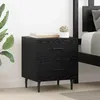 Image de vidaXL Cabinet de chevet avec tiroir ChÃªne noir 40 x 35 x 47.5 cm
