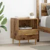 Image de vidaXL Table de chevet Marron 40 x 35 x 47.5 cm Bois d'ingÃ©nierie