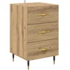 Image de vidaXL Cabinet de chevet avec tiroir ChÃªne artisanal 40 x 40 x 66 cm