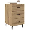 Image de vidaXL Cabinet de chevet avec tiroir ChÃªne artisanal 40 x 40 x 66 cm
