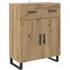 Image de Vidaxl Buffet ChÃªne Artisanal 69,5 X 34 X 90 Cm Bois D'ingÃ©nierie