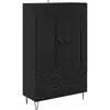 Image de vidaXL Haut Armoire ChÃªne noir 69,5 x 31 x 115 cm Bois d'ingÃ©nierie