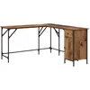Image de vidaXL Bureau Bois Ancien 141 x 141 x 75 cm Bois d'ingÃ©nierie