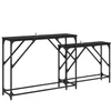 Image de vidaXL Table console 2 pcs ChÃªne noir 100 x 28 x 75 cm