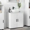 Image de vidaXL Cabinet de salle de bain avec Ã©tagÃ¨re Blanc 61 x 35 x 64 cm