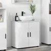 Image de vidaXL Cabinet de salle de bain Blanc brillant 61 x 35 x 64 cm