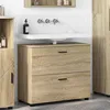 Image de Vidaxl Cabinet De Salle De Bain ChÃªne Sonoma 76,5 X 35 X 64 Cm