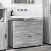 Image de vidaXL Cabinet de salle de bain Sonoma gris 76,5 x 35 x 64 cm