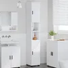 Image de vidaXL Meuble de salle de bain haut avec porte Blanc 30 x 35 x 192 cm
