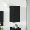Image de vidaXL Cabinet de salle de bain avec stockage Noir 30 x 31,5 x 61 cm