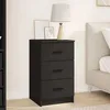 Image de vidaXL Cabinet de chevet Noir 38 x 38 x 66 cm Bois d'ingÃ©nierie