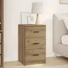 Image de Vidaxl Cabinet De Chevet Avec Tiroir ChÃªne Artisanal 38 X 38 X 66 Cm