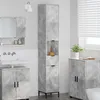 Image de vidaXL Meuble de salle de bain haut Gris bÃ©ton 31.5 x 33 x 190 cm