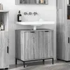 Image de vidaXL Meuble de Lavabo de Salle de Bain avec stockage Sonoma gris