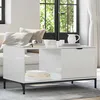 Image de vidaXL Table basse Blanc brillant 90 x 49 x 46 cm Bois d'ingÃ©nierie