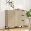Image de vidaXL Buffet ChÃªne sonoma 89,5 x 33 x 82 cm Bois d'ingÃ©nierie
